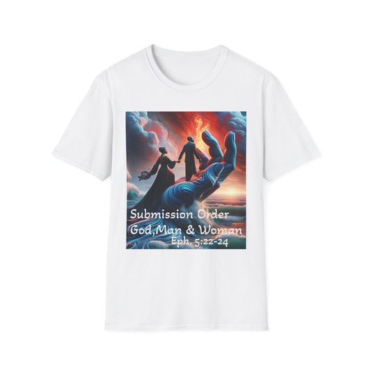 'Submission Order: God, Man & Woman' T-Shirt — Ephesians 5:22-24 Faith Tee